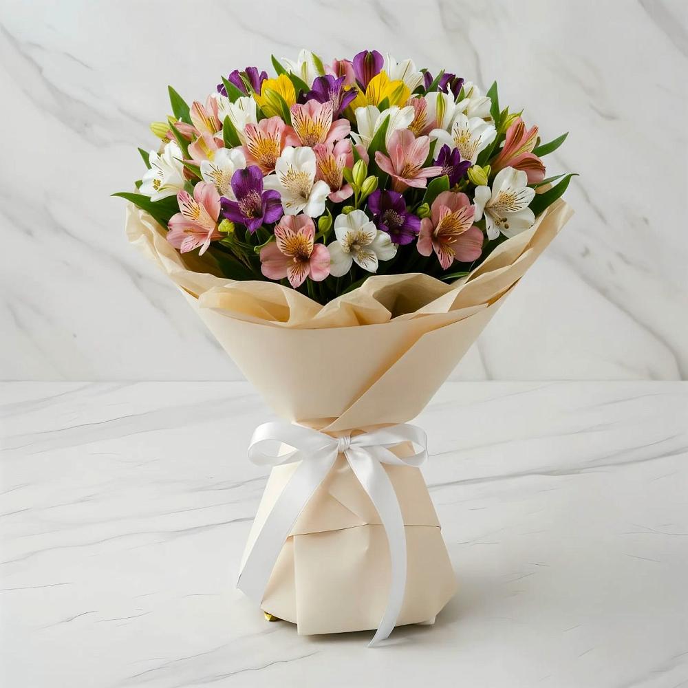 Букет цветов из: Альстромерии в Лучегорске