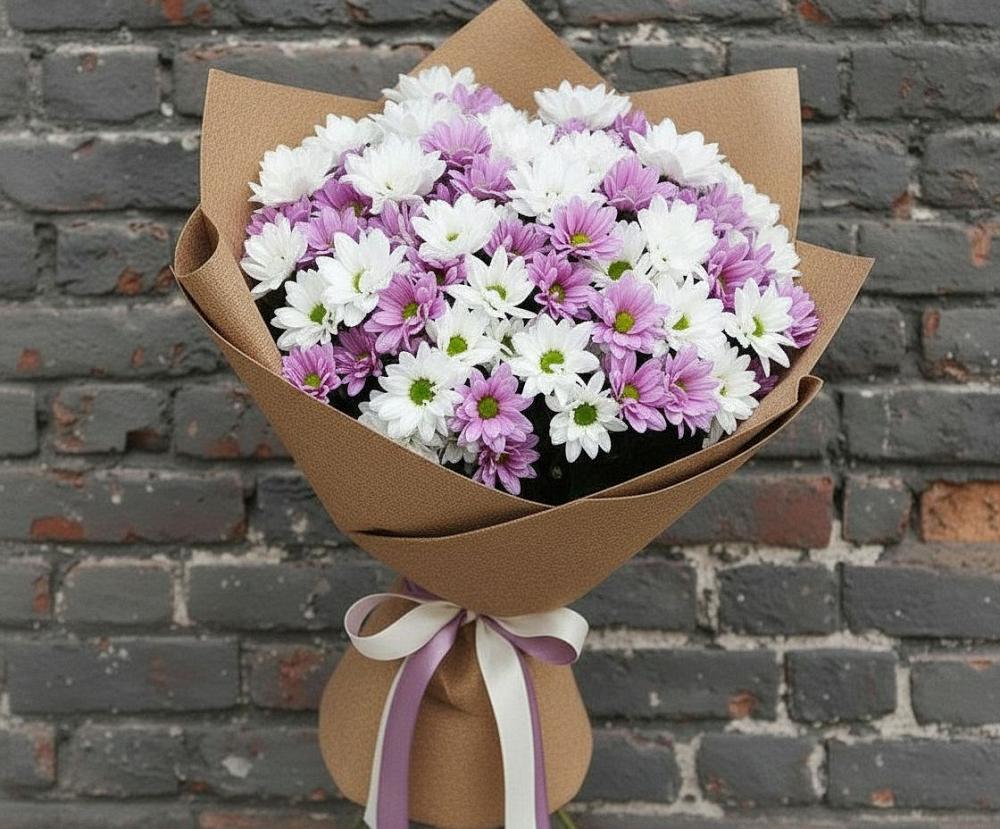 Букет цветов из: Хризантемы в Лучегорске